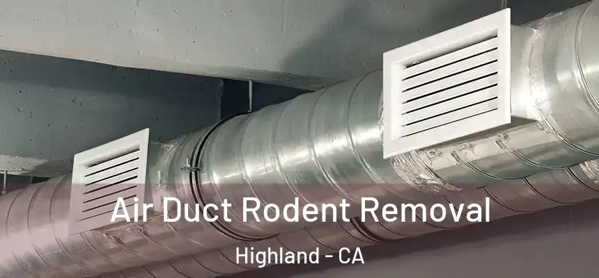 Air Duct Rodent Removal Highland - CA